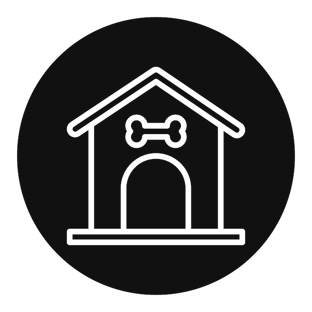 Ilustración vectorial de la casa de mascotas