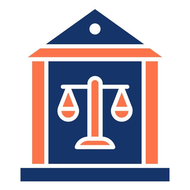 Ilustración vectorial de la casa del tribunal