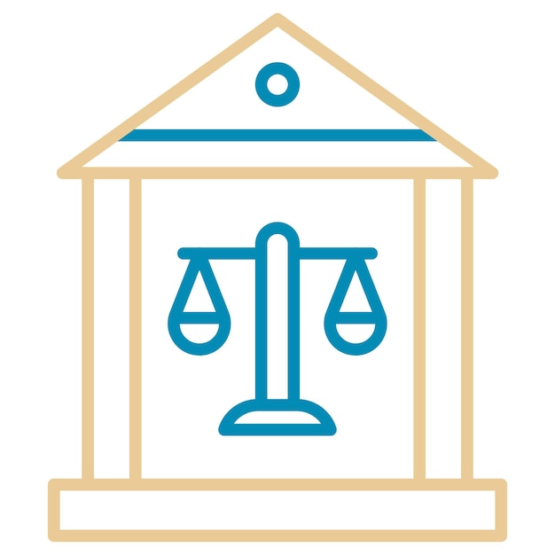 Ilustración vectorial de la casa del tribunal