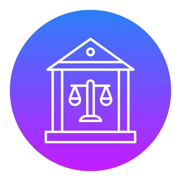 Ilustración vectorial de la casa del tribunal