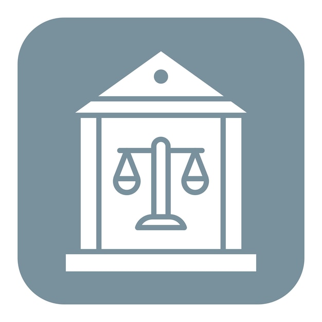 Ilustración vectorial de la casa del tribunal