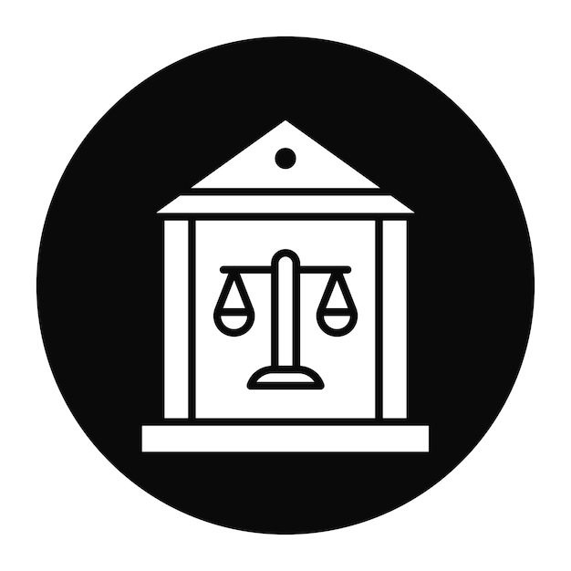 Ilustración vectorial de la casa del tribunal
