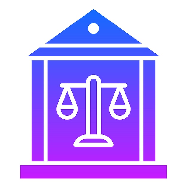 Ilustración vectorial de la casa del tribunal