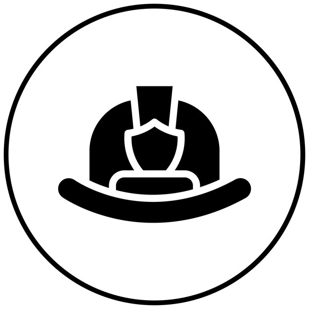 Ilustración vectorial del casco de bomberos
