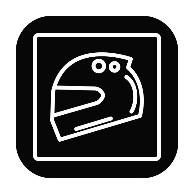 Ilustración vectorial del casco de carreras