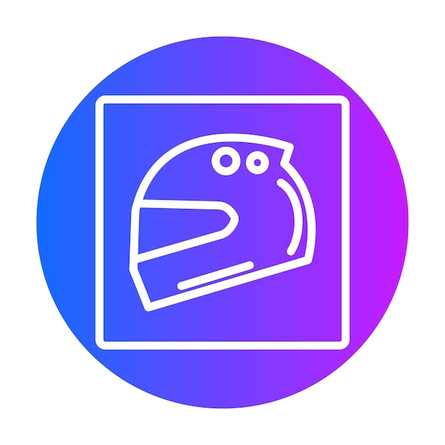 Ilustración vectorial del casco de carreras