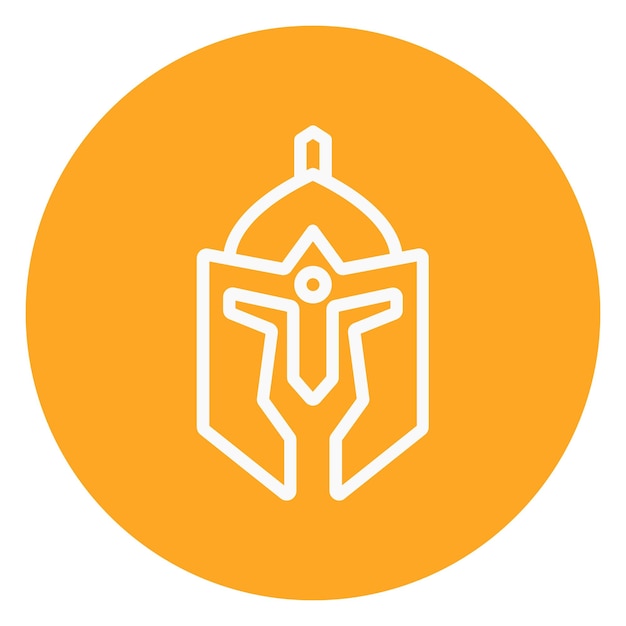 Ilustración vectorial del casco romano