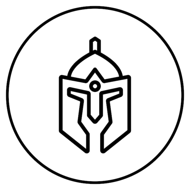 Ilustración vectorial del casco romano