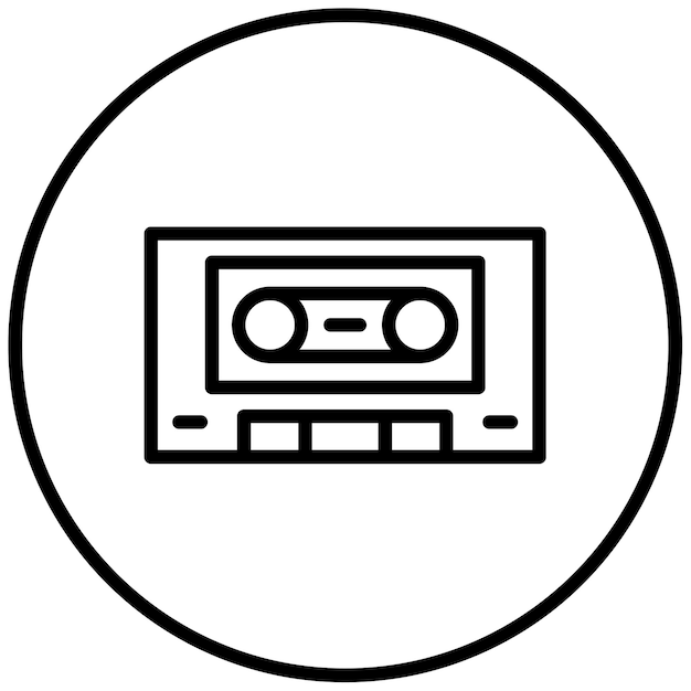 Ilustración vectorial de cassette