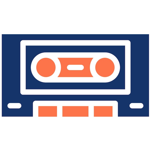 Ilustración vectorial de cassette