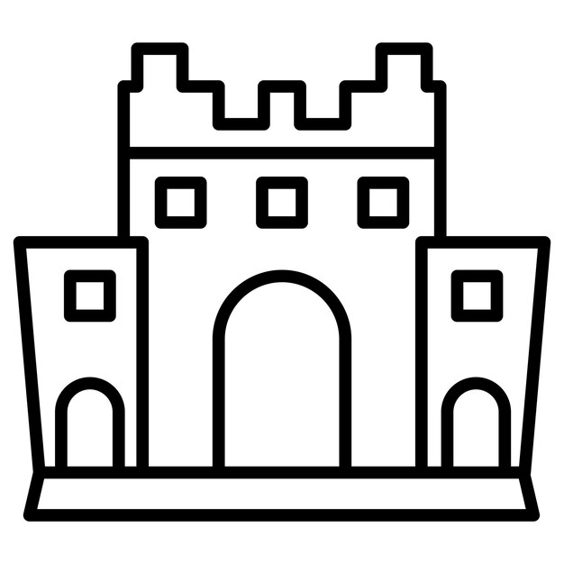 Ilustración vectorial del castillo de arena