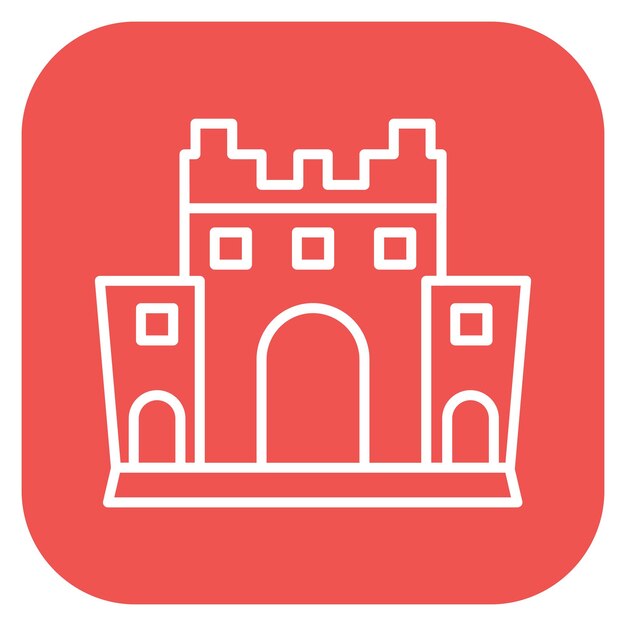 Ilustración vectorial del castillo de arena
