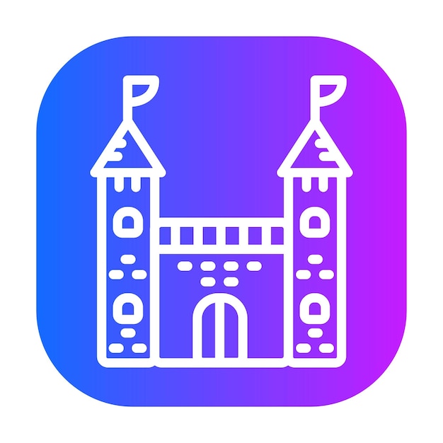 Ilustración vectorial del castillo de la bandera
