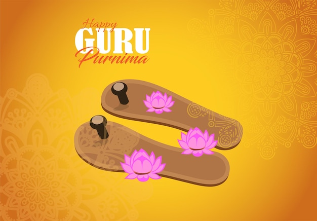 Ilustración vectorial de la celebración de Guru Purnima en India y Nepal