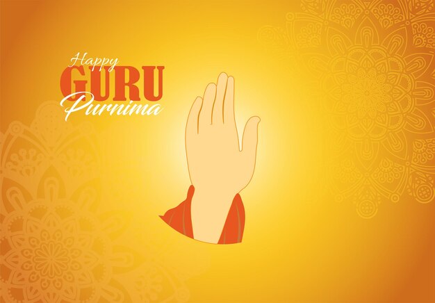 Ilustración vectorial de la celebración de Guru Purnima en India y Nepal
