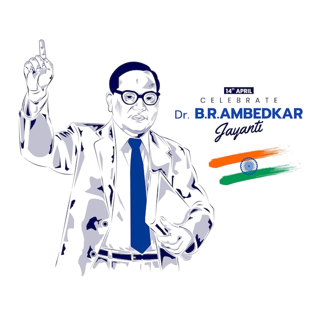 Ilustración vectorial de celebrar el cumpleaños de Ambedkar