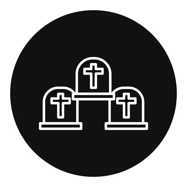 Ilustración vectorial del cementerio