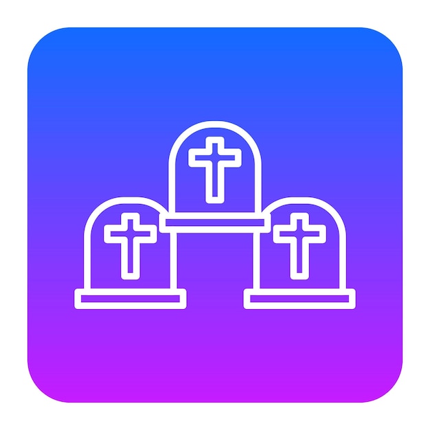Ilustración vectorial del cementerio