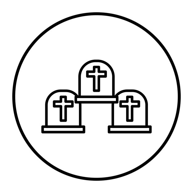 Ilustración vectorial del cementerio