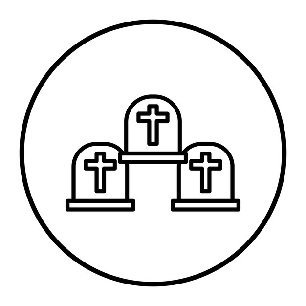 Vector ilustración vectorial del cementerio