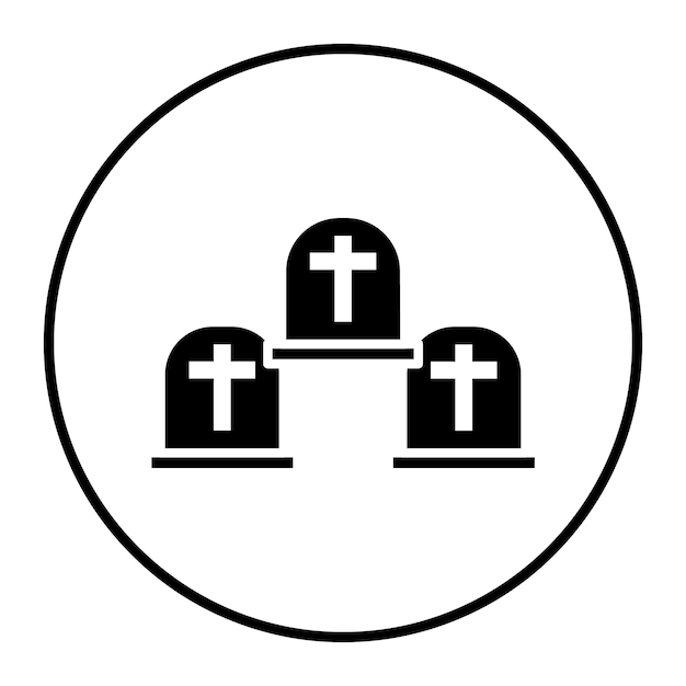Ilustración vectorial del cementerio