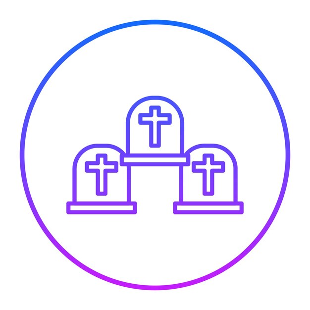 Ilustración vectorial del cementerio