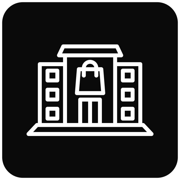 Ilustración vectorial del centro comercial