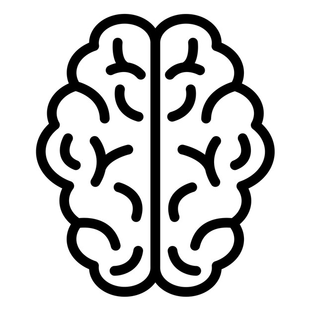 Ilustración vectorial del cerebro humano
