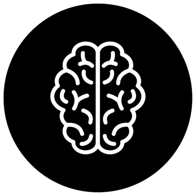 Ilustración vectorial del cerebro humano