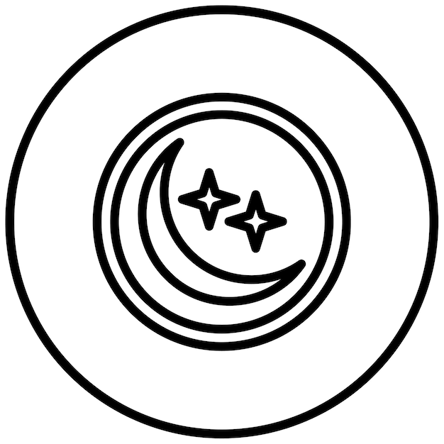 Ilustración vectorial de la ceremonia de observación de la luna