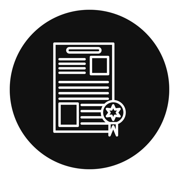 Ilustración vectorial del certificado