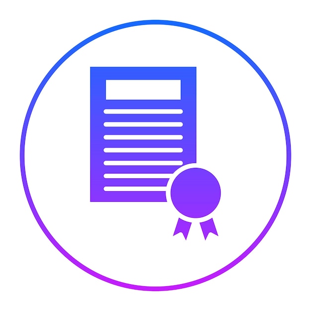 Ilustración vectorial del certificado