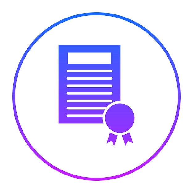 Ilustración vectorial del certificado