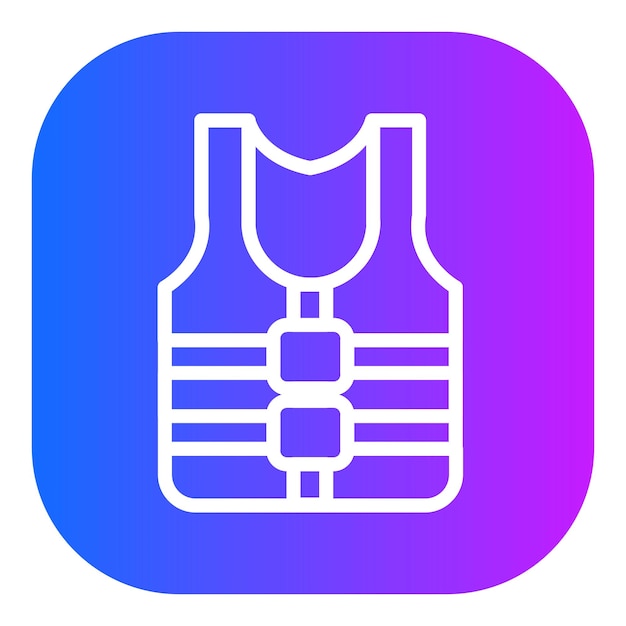 Ilustración vectorial del chaleco de seguridad