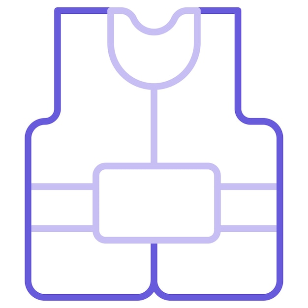 Ilustración vectorial del chaleco de vida