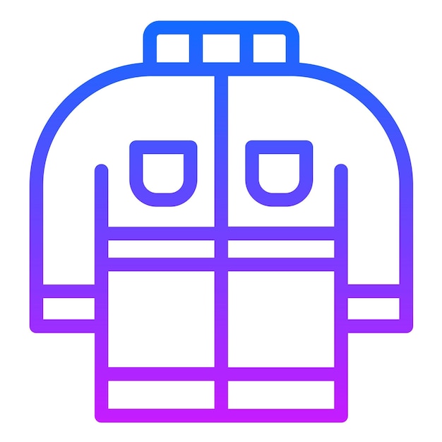 Ilustración vectorial de la chaqueta de bomberos