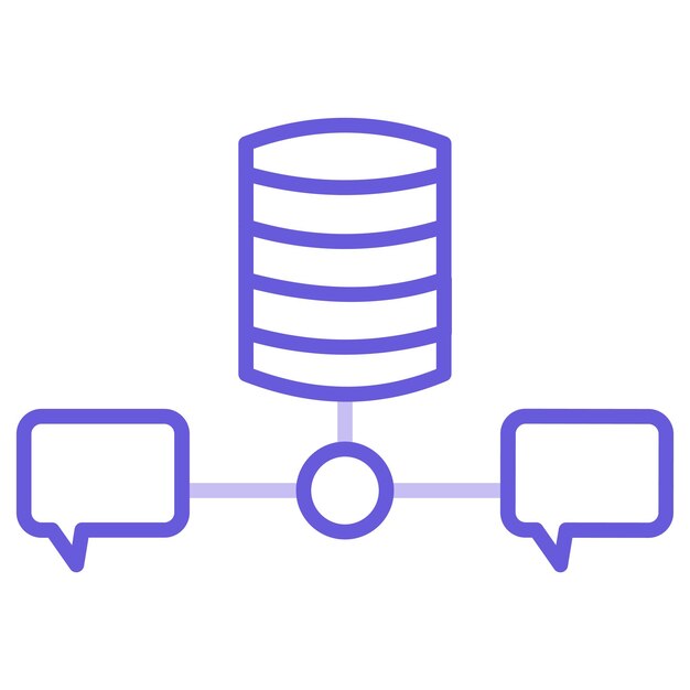 Ilustración vectorial de chat de la base de datos