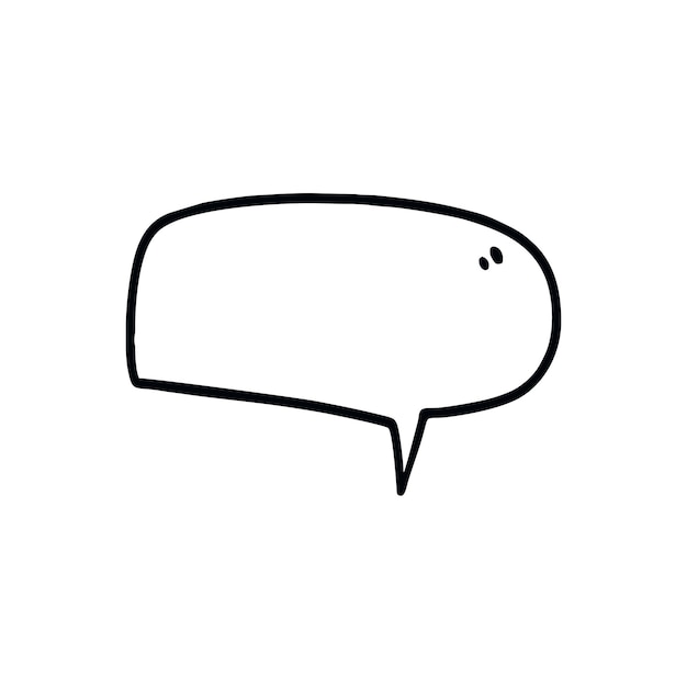 Ilustración vectorial de Chat de burbujas dibujado a mano en estilo de arte Doodle