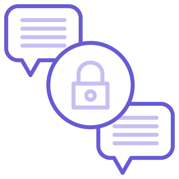 Ilustración vectorial de chat de seguridad