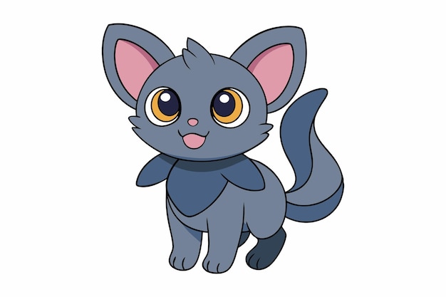 Ilustración vectorial de Cheerful Kawaii AyeAye