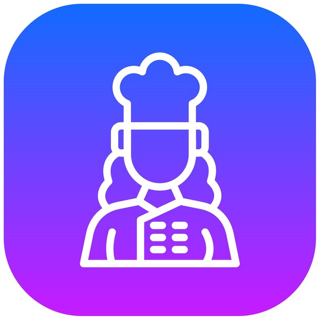 Ilustración vectorial de la chef femenina