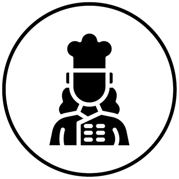 Ilustración vectorial de la chef femenina
