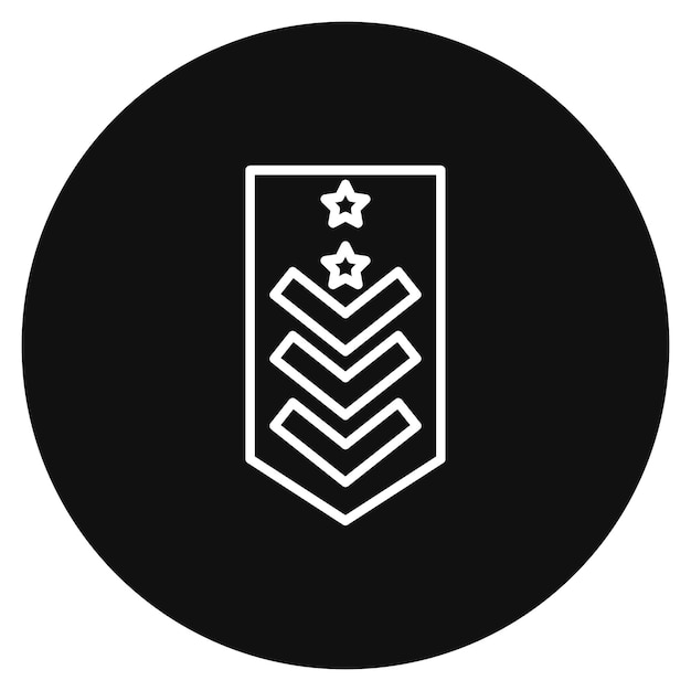 Ilustración vectorial de Chevron del ejército