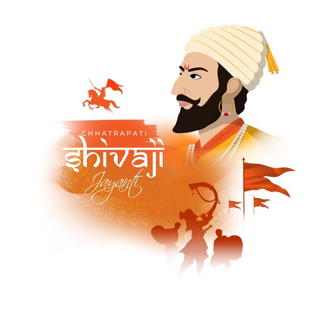 Ilustración vectorial de Chhatrapati Shivaji Maharaj Jayanti