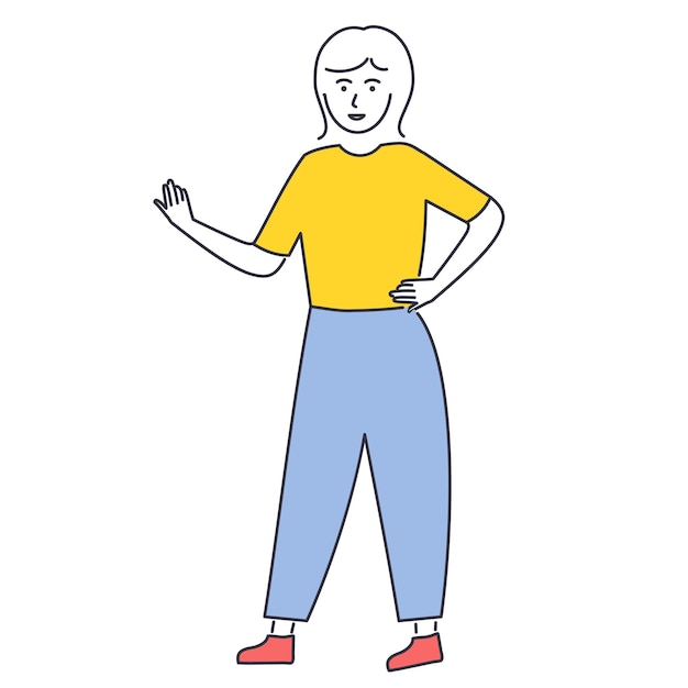 Ilustración vectorial de una chica bailando fitness
