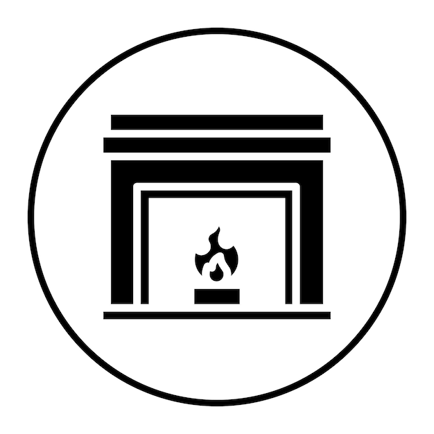 Ilustración vectorial de la chimenea