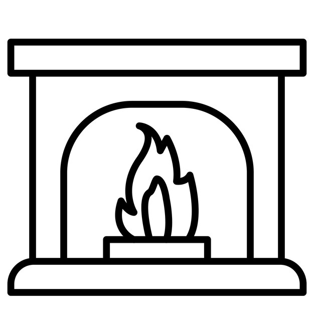 Ilustración vectorial de la chimenea