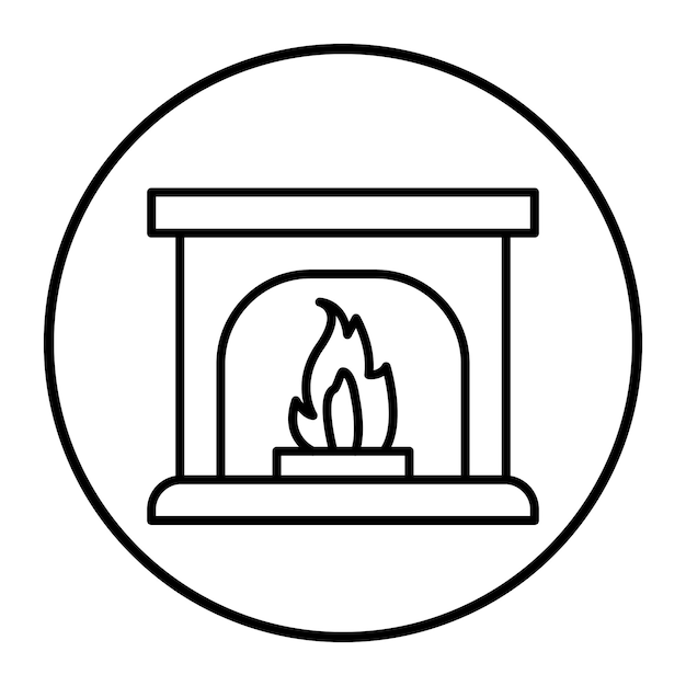 Ilustración vectorial de la chimenea