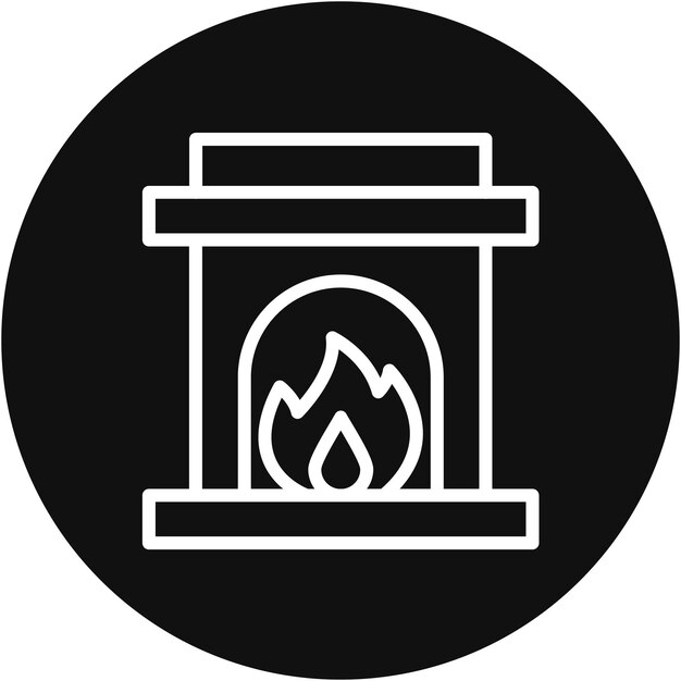 Ilustración vectorial de la chimenea