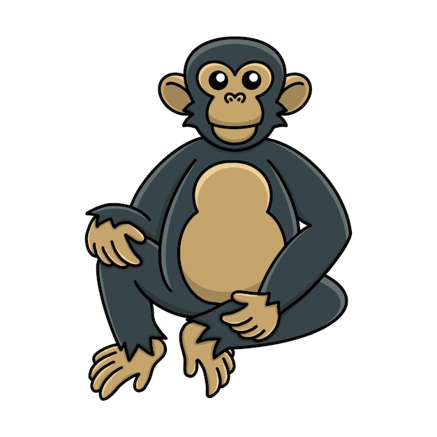 Ilustración vectorial del chimpancé